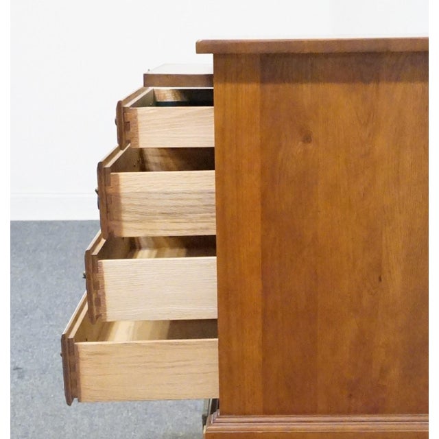 Wood Keller Furniture Solid Cherry Early American Colonial Revival 24" Four Drawer Nightstand 2650 For Sale - Image 7 of 14