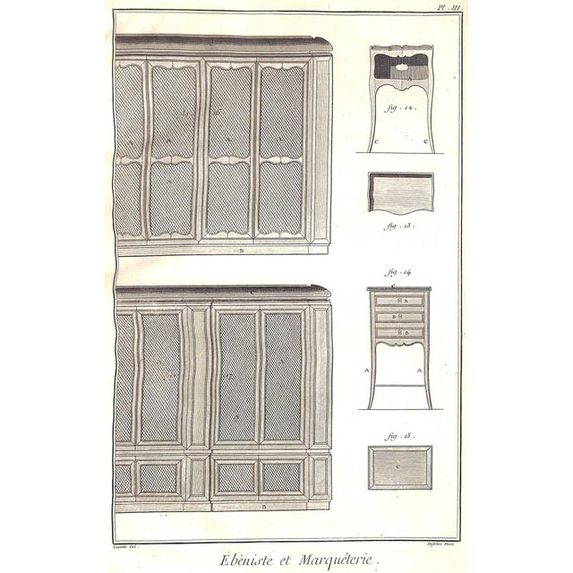 "Recueil De Planches Sur Les Sciences Ebenisterie Marqueterie" 1765 Briasson, David For Sale - Image 11 of 12