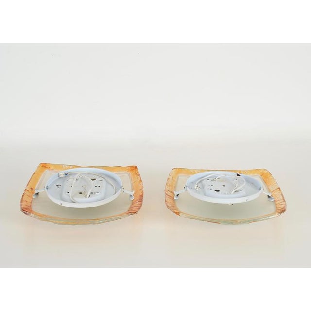 Gold Italian Wall or Ceiling Lamp in Murano Glass from Mazzega, 1970s For Sale - Image 8 of 14