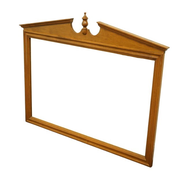 ETHAN ALLEN Heirloom Nutmeg Maple Colonial Style 50" Pediment Dresser / Wall Mirror 10-5100 39.5" High 50" Wide 1.5" Deep...
