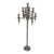 Extra Large 9-Light Floor Lamp with Chromed Metal and Glass Tops For Sale - Image 9 of 9