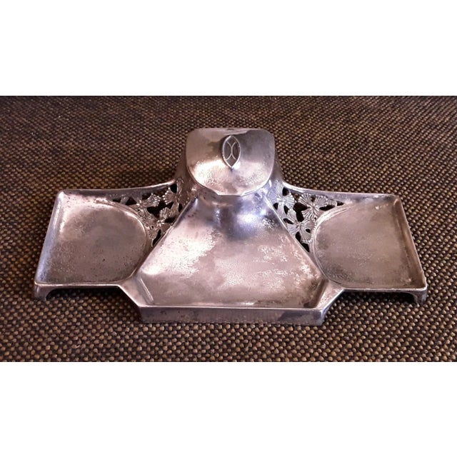 Silver Antique Art Nouveau German Openwork Tin Writing Set from WMF, 1900s For Sale - Image 8 of 8