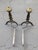 Metal Vintage Federal Style Brass Fireplace Andirons For Sale - Image 7 of 7