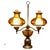 Brown Vintage Twin Brass Table Lamp, 1970 For Sale - Image 8 of 8