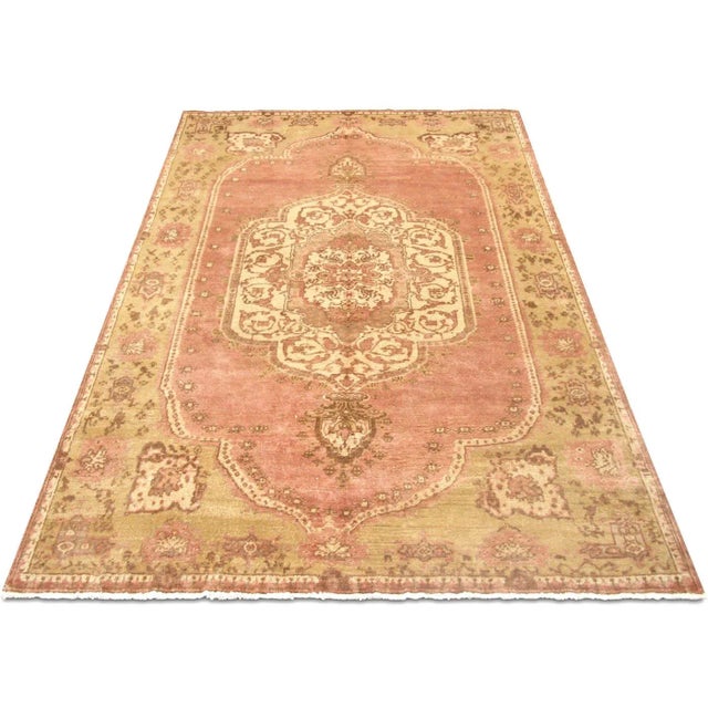 1960s 1960s Turkish Oushak Rug For Sale - Image 5 of 7