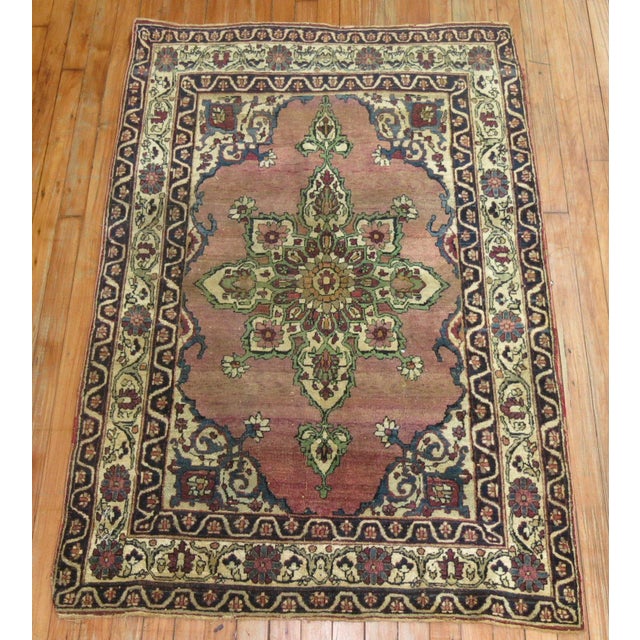 Purple Color Persian Lavar Kerman Rug - circa 1920