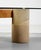 Saporiti Italia Vintage Dining Table with Oval Glass Top and Wood-Concrete Legs by Giovanni Offredi for Saporiti, 1970s For Sale - Image 4 of 7