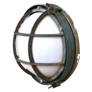 Swedish Brass and Acrylic Ship Sconce from Marinarmaturer AB, 1960s For Sale