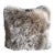 Mongolian Sheepskin Pillow With Insert in Taupe For Sale