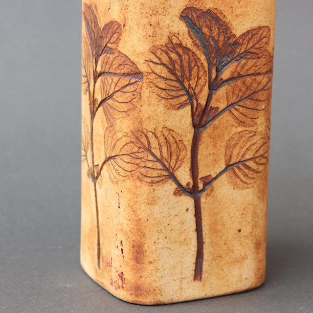 Vintage French Ceramic Vase by Raymonde Leduc, 1970s For Sale - Image 6 of 14