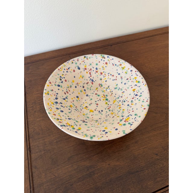 Mediterranean Late 20th Century One-of-a-Kind Handcrafted Spanish Ceramic Bowl For Sale - Image 3 of 5