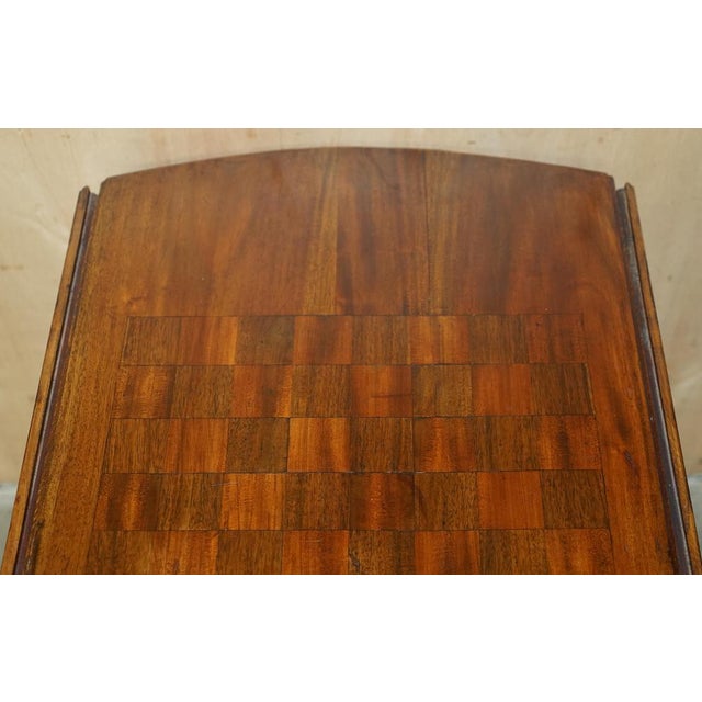Chippendale Style Claw & Ball Feet Extending Chess Board Table, 1920s For Sale - Image 3 of 18
