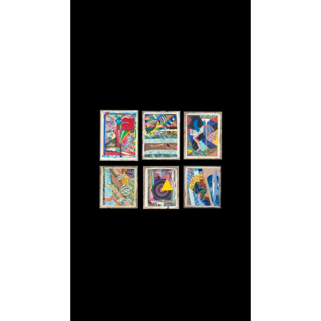 Red 83"h Monumental XL Original Painting by Listed Artist Ronald D. Moody (Ron Moody) For Sale - Image 8 of 8