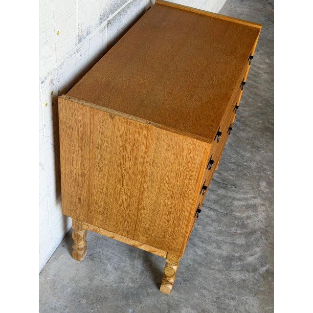 Oak Dresser With 4 Drawers Danish Mid-Century Modern 1960s For Sale - Image 11 of 11
