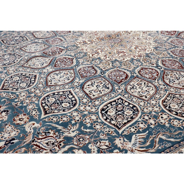 2020s Persian Nain Green Area Rug- 6'11" X 10' 7" For Sale - Image 5 of 6