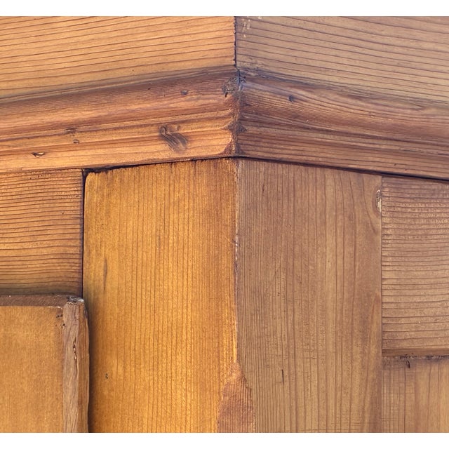 Pine Two Door Eight Panel Knock-Down Armoire For Sale - Image 16 of 18