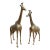 Vintage Large Hollywood Regency Style Brass Giraffes, a Pair For Sale