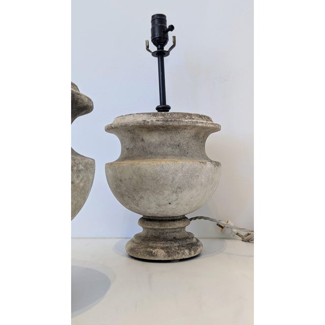 Substantial and sculptural, this Brutalist lamp base embodies mid-century modernist boldness. Cast in a stone-textured...