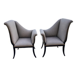 Karges Parler Deux Right and Left Regency Chairs a Pair For Sale