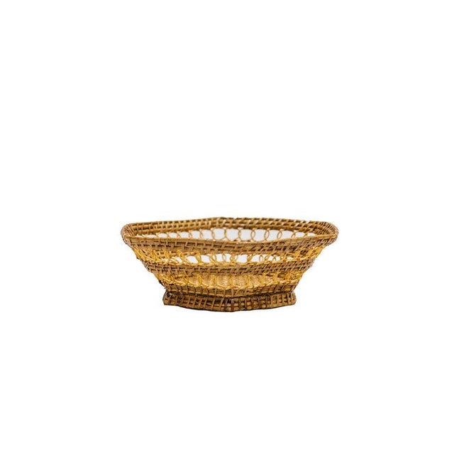 Contemporary Hexagonal Woven Basket, 15" For Sale - Image 3 of 4