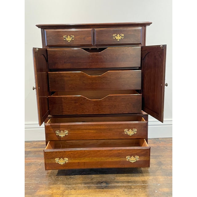 Chippendale Style Cherry Tall Dresser/High Boy For Sale - Image 4 of 10