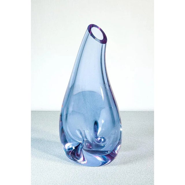 Blown Glass Flower Vase by Sevres, 1980s For Sale - Image 4 of 10
