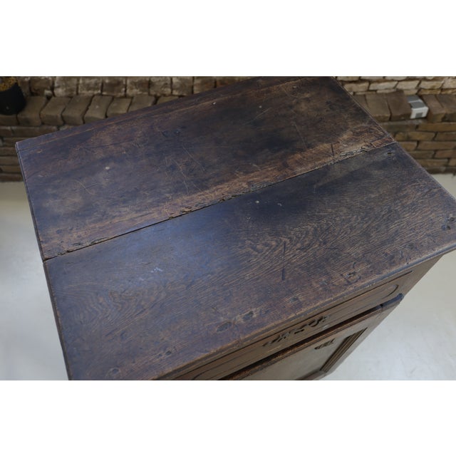18th Century French Provincial Walnut Confiturier Cabinet with Drawer, 1760s For Sale - Image 11 of 16
