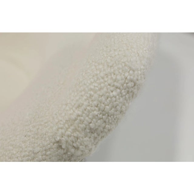 Pair of Warren Platner for Knoll Easy Chairs and Ottoman in Holly Hunt Boucle' For Sale - Image 12 of 13