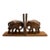 Vintage Hand-Carved Wooden Elephant Bookends, 1970s For Sale