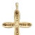 Late 20th Century Vintage 10k Gold Diamond Cross Pendant For Sale - Image 5 of 6