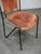 Metal European Brutalist Wrought Iron and Cognac Leather Dining Chair, 1990s For Sale - Image 7 of 14