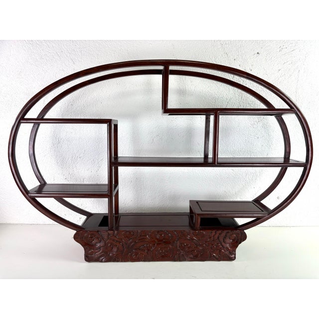 Vintage Chinese Export Handcrafted Mahogany Display Shelf For Sale In Philadelphia - Image 6 of 11