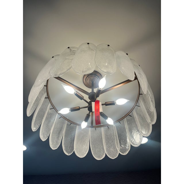 27" Diameter, 19" high *We do not have the extension rods for changing height* (6) 60 watt B10 incandescent bulbs (not...