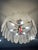 27" Diameter, 19" high *We do not have the extension rods for changing height* (6) 60 watt B10 incandescent bulbs (not...