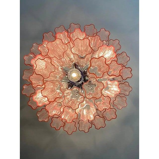Tronchi Murano Glass Chandelier in Venini Style by Simoeng For Sale - Image 4 of 9