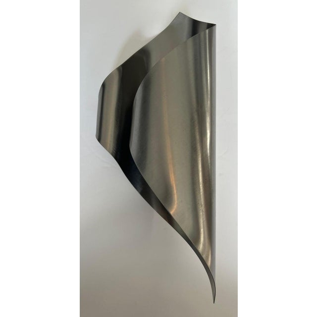 Pair of 1970s Maison Charles Steel Sculptural Sconces For Sale - Image 11 of 13
