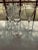 Vintage set of 4 clear floral etched wine glasses 3.25"D X 7.75"H , no markers mark in very good condition.