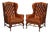 Chesterfield Flat Arm Wingback Armchairs from William Morris, Set of 2 For Sale