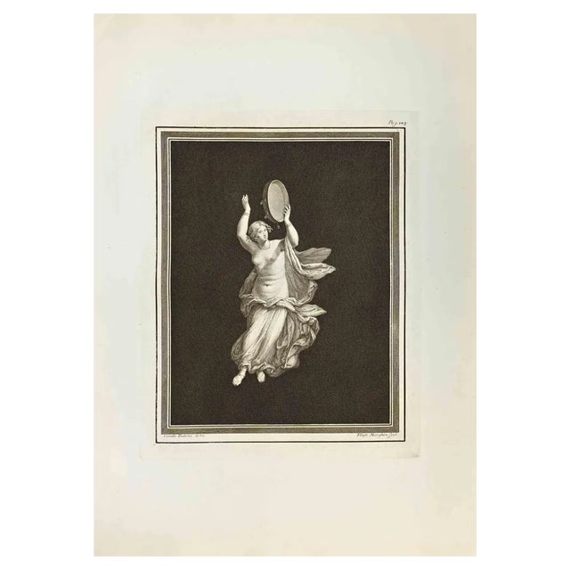 Filippo Morghen, Player, Etching, 18th Century For Sale