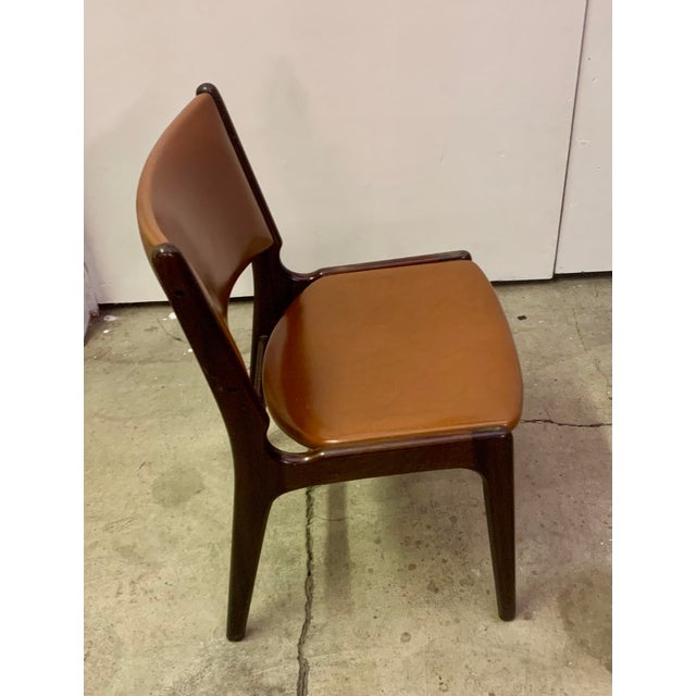 Brown 1960s A Pair of Mid-Century Danish Teak and Leatherette For Sale - Image 8 of 13