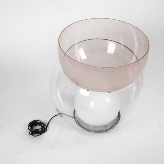 Giova Parabola Rosa Pulegosa Table Lamp by Gae Aulenti for Fontana Arte, 1970s For Sale - Image 6 of 12