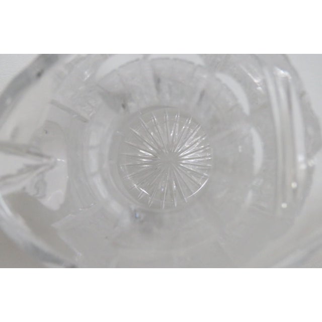 Mid 20th Century Queen Lace Blown Cut Glass Lead Crystal Pitcher Round Bowl Shape Bohemia For Sale - Image 17 of 18