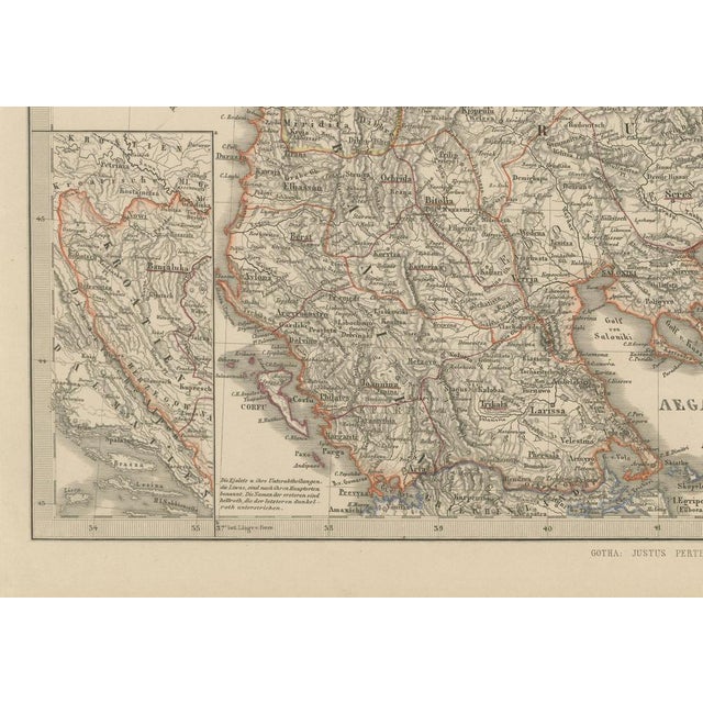 Map of Turkey with Balkan and Ottoman Provinces, 1858 For Sale - Image 6 of 10