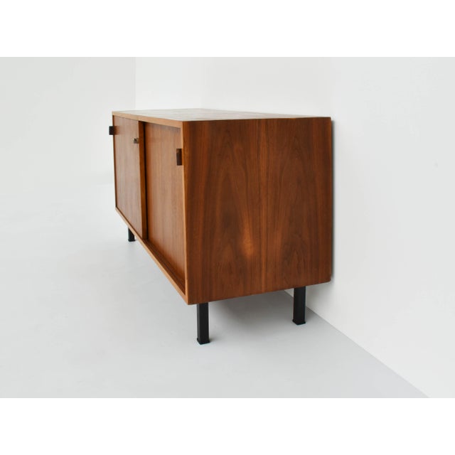 Small Sliding Doors and Back Finish Sideboard by Florence Knoll for Knoll Int., USA, 1961 For Sale - Image 4 of 7