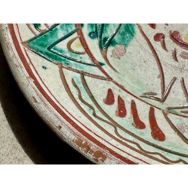Hand-Painted Hutsul Wall Plates with Rooster Motif, Romania, 1950s, Set of 2 For Sale - Image 6 of 13