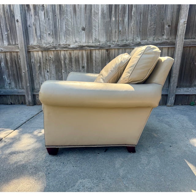 Baker Furniture Leather Club Chair With Nailhead Trim For Sale In Denver - Image 6 of 8