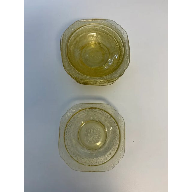 Glass 1930s Depression Wear Serving Set in Amber Glass- 24 Pieces For Sale - Image 7 of 11