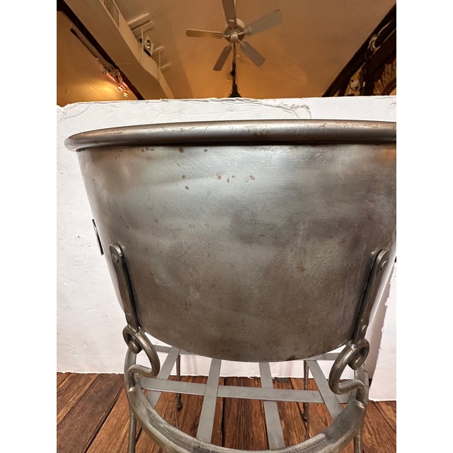Hand Wrought Steel Italian Dining Armchairs-Set of 5 For Sale - Image 14 of 15