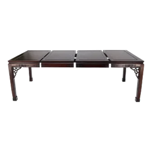 Asian Chinese Chippendale Style Solid Rosewood Square Dining Table w/ 2 Bords
