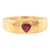 Heart Ruby Dome Ring Size 6 For Sale